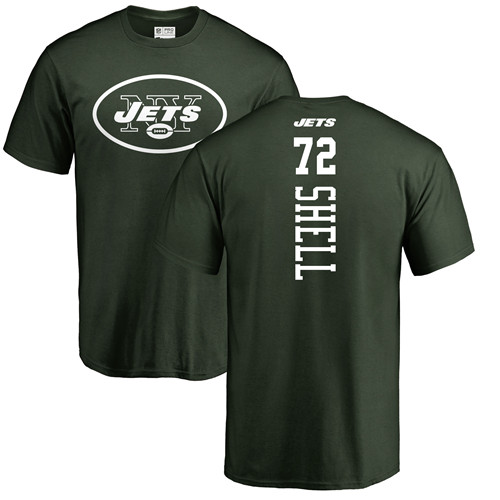 New York Jets Men Green Brandon Shell Backer NFL Football #72 T Shirt->new york jets->NFL Jersey